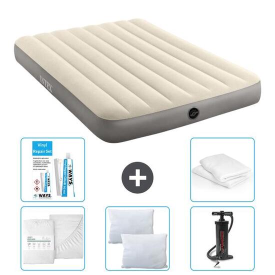 Matelas gonflable Intex Single - 2P - 191x137x25 cm + Accessoires CB1