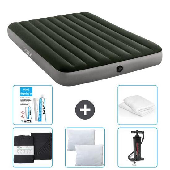 Matelas gonflable Intex Prestige - 2P - 203x152x25 cm + Accessoires CB5