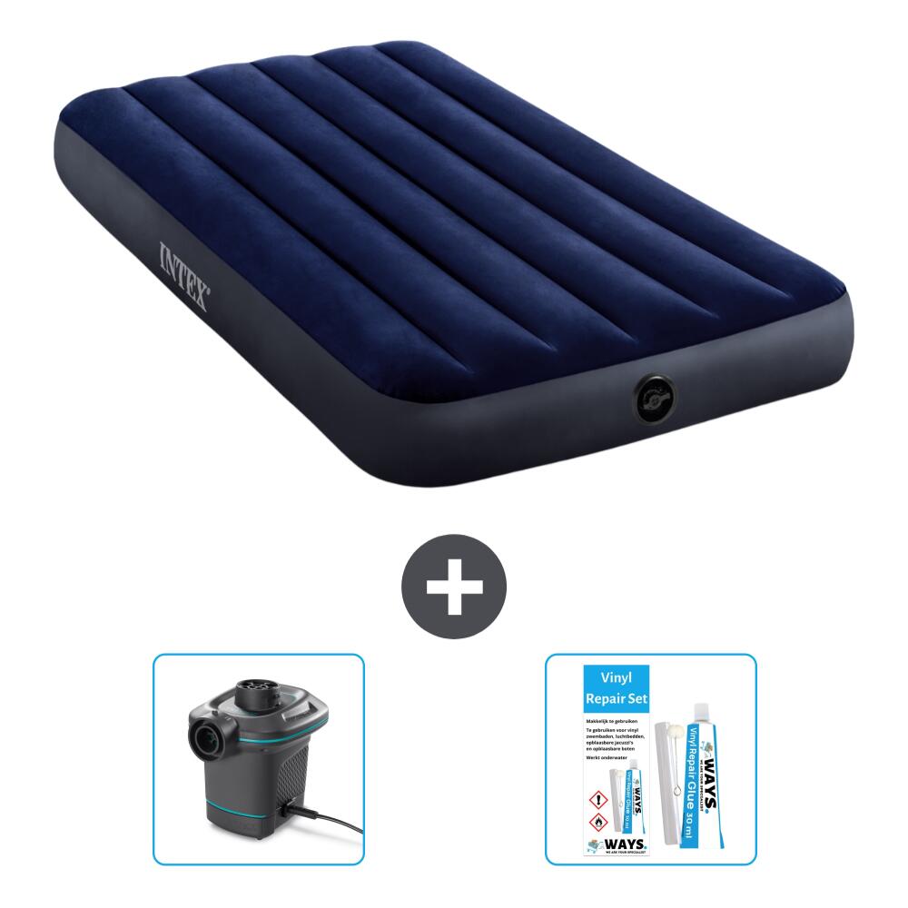 INTEX Luchtbed Intex Classic - 1P -  191x99x25 cm + Accessoires CB14