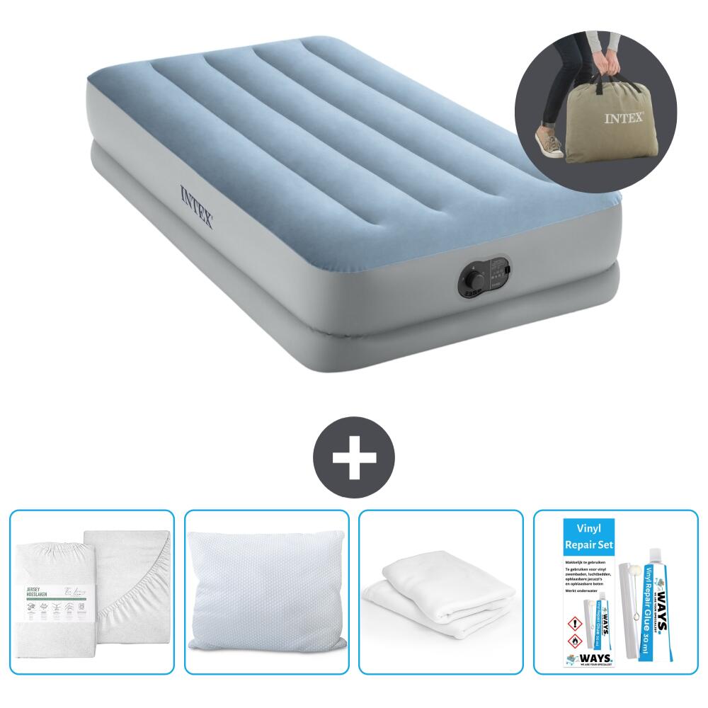 INTEX Luchtbed Intex Mid-Rise Comfort - 1P -  191x99x36 cm + Accessoires CB15
