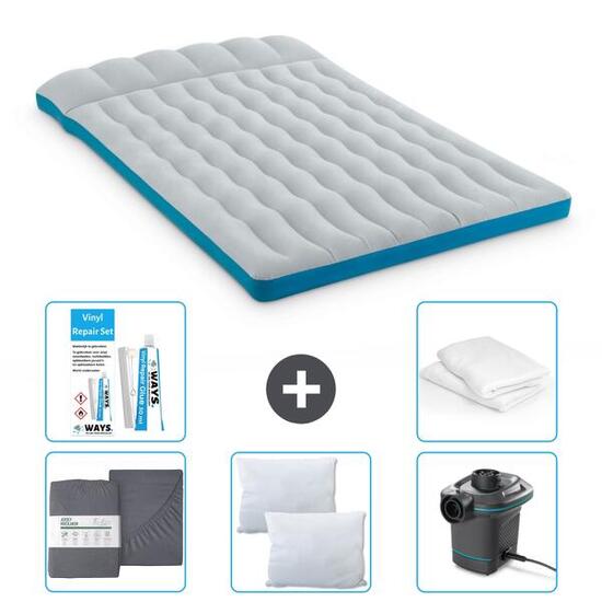 Matelas gonflable Intex Camping - 2P - 193x127x24 cm + Accessoires CB10
