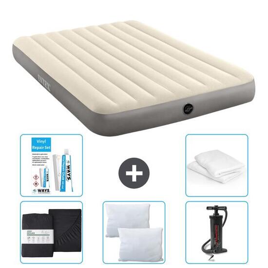 Matelas gonflable Intex Single - 2P - 203x152x25 cm + Accessoires CB5