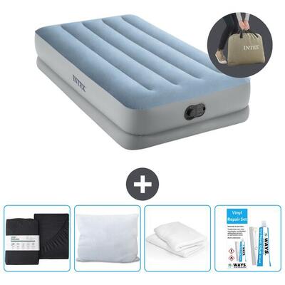 Luchtbed intex mid-rise comfort - 1p - 191x99x36 cm + accessoires cb17