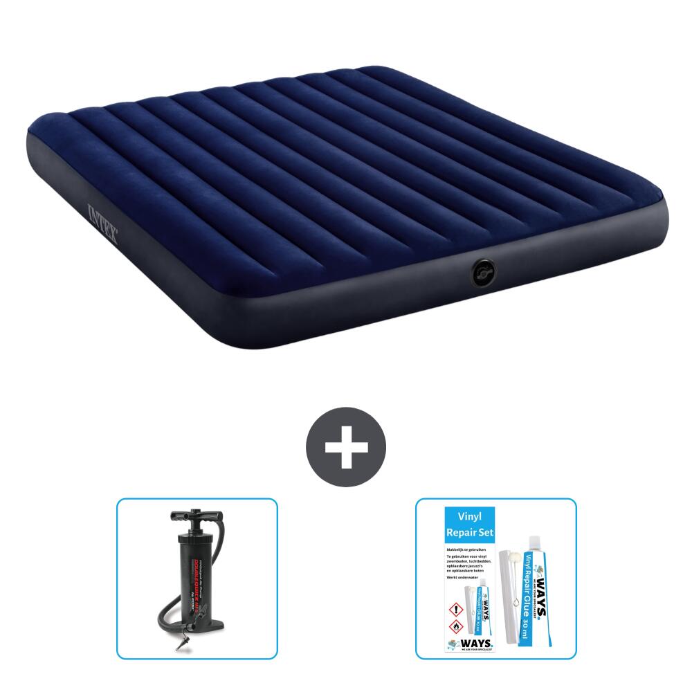 INTEX Luchtbed Intex Classic - 2P -  203x183x25 cm + Accessoires CB13