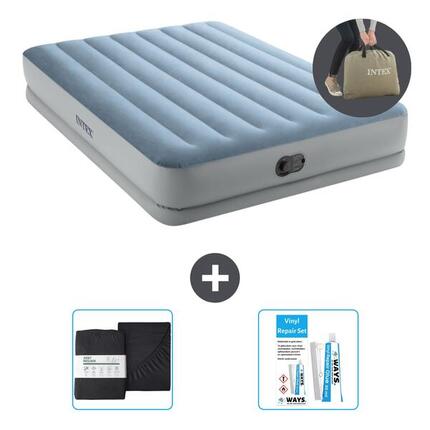 Matelas gonflable Intex Comfort - 2P - 203x152x36 cm + Accessoires CB18
