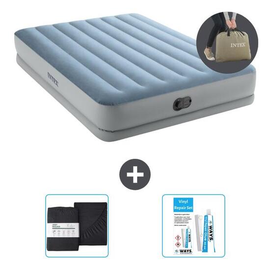 Matelas gonflable Intex Comfort - 2P - 203x152x36 cm + Accessoires CB18