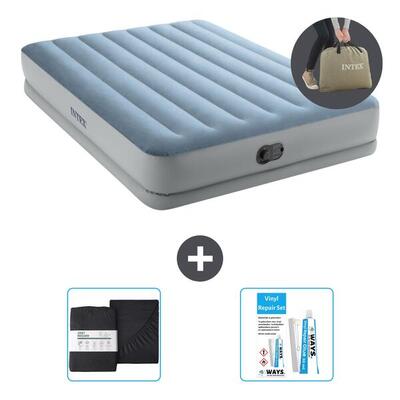 Luchtbed intex mid-rise comfort - 1p - 191x99x36 cm + accessoires cb18