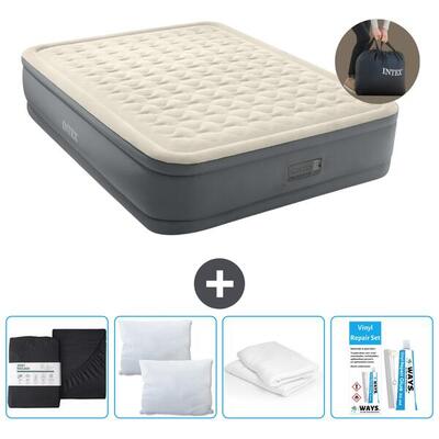 Luchtbed intex premaire ii - 2p - 203x152x46 cm + accessoires cb17