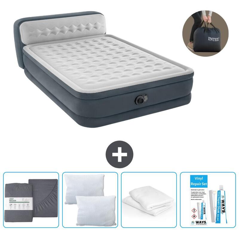 Matelas gonflable Intex Ultra Plush - 2P -  236x152x86 cm + Accessoires CB19