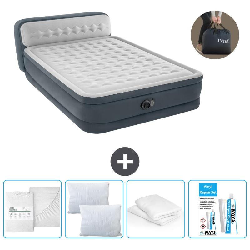Matelas gonflable Intex Ultra Plush - 2P -  236x152x86 cm + Accessoires CB15