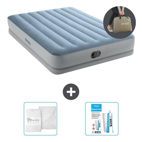 Matelas gonflable Intex Comfort - 2P - 203x152x36 cm + Accessoires CB16