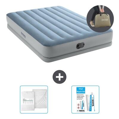 Luchtbed intex mid-rise comfort - 1p - 191x99x36 cm + accessoires cb16