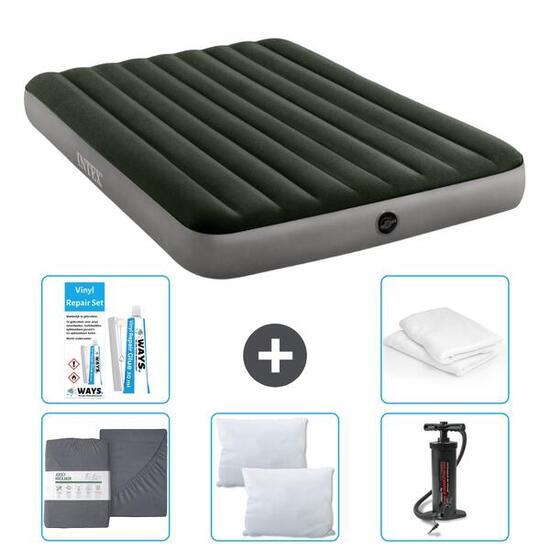 Matelas gonflable Intex Prestige - 2P - 203x152x25 cm + Accessoires CB9