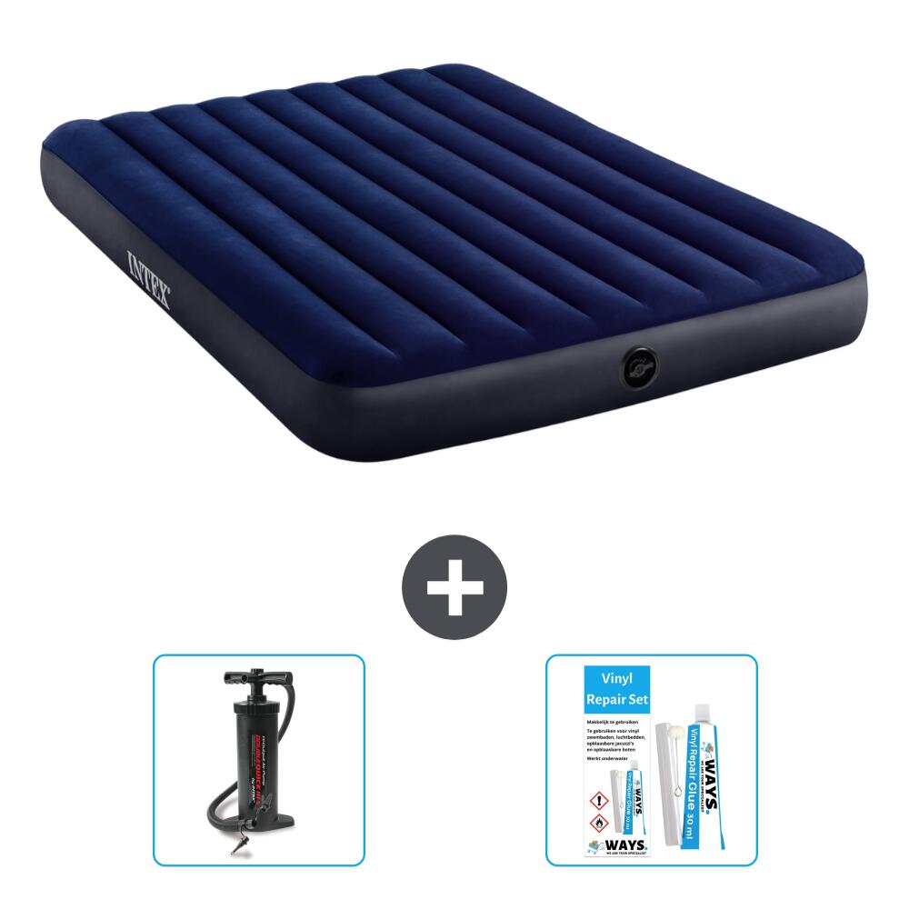 INTEX Luchtbed Intex Classic - 2P -  203x152x25 cm + Accessoires CB13