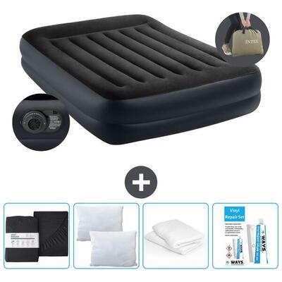 Luchtbed intex deluxe - 1p - 191x99x42 cm + accessoires cb17