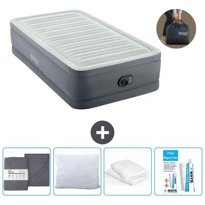 Luchtbed intex premaire i - 2p - 203x152x46 cm + accessoires cb19