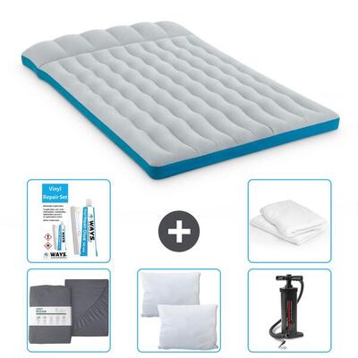 Luchtbed intex campingmat - 1p - 184x67x17 cm + accessoires cb9