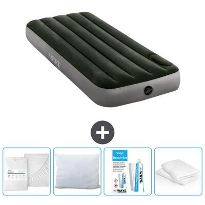 Luchtbed intex downy - 1p - 191x76x25 cm + accessoires