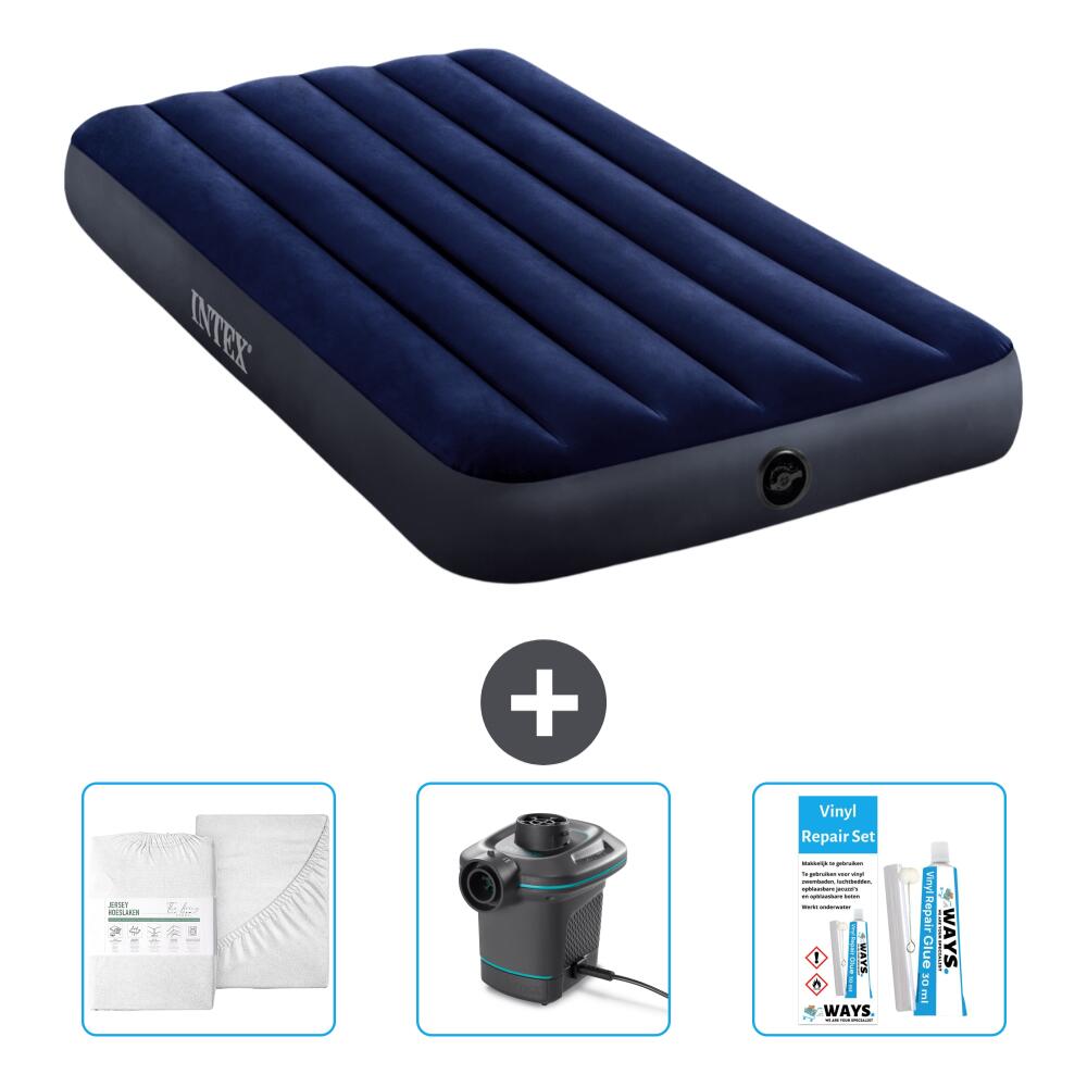 INTEX Luchtbed Intex Classic - 1P -  191x99x25 cm + Accessoires CB4