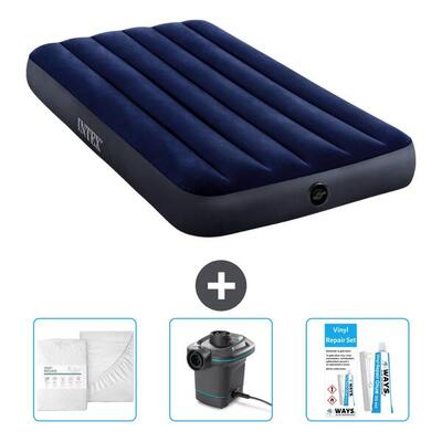 Luchtbed intex pillow rest - 1p - 191x99x25 cm + accessoires cb4
