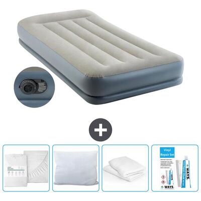 Luchtbed intex prestige - 1p - 191x99x30 cm + accessoires cb15