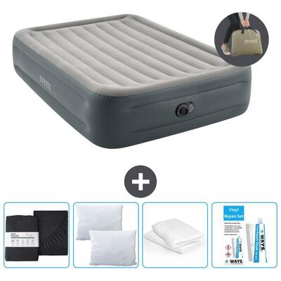 Luchtbed intex essential -2p - 203x152x46 cm + accessoires cb17