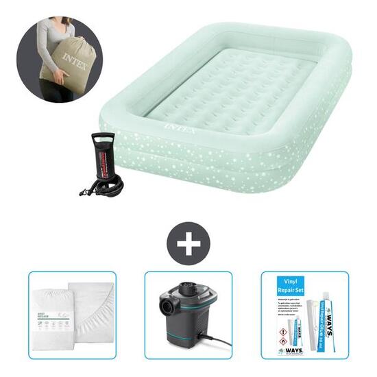 Matelas gonflable Intex Kidz - 1P - 168x107x25 cm + Accessoires CB4