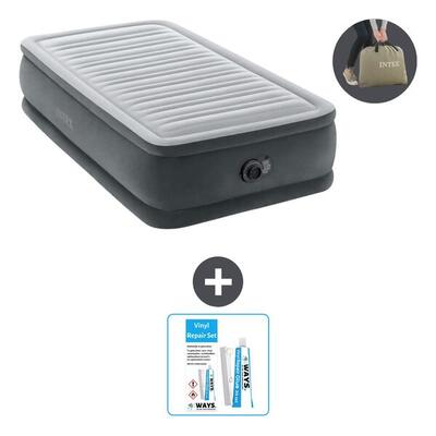 Luchtbed intex plush elevated - 1p - 191x99x46 cm + accessoire cb21
