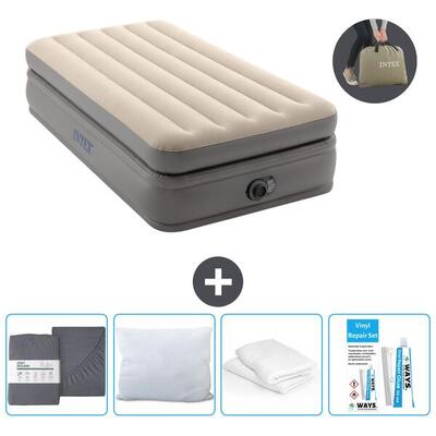 Luchtbed intex prime comfort - 1p - 191x99x51 cm + accessoires cb19