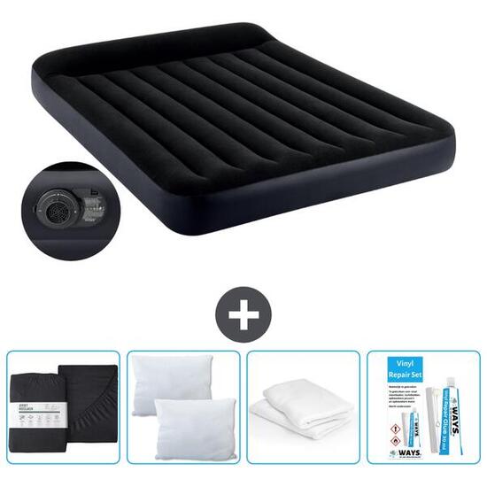 Matelas gonflable Intex Pillow Rest - 2P - 203x152x25 cm + Accessoires CB17