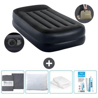 Luchtbed intex deluxe - 1p - 191x99x42 cm + accessoires cb19