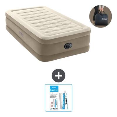 Luchtbed intex ultra plush - 1p - 191x99x46 cm + accessoire cb21
