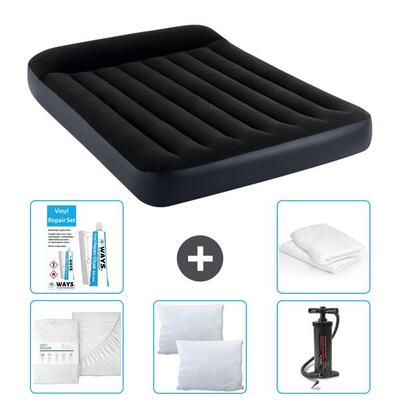 Luchtbed intex pillow rest - 2p - 191x137x25 cm + accessoires cb1
