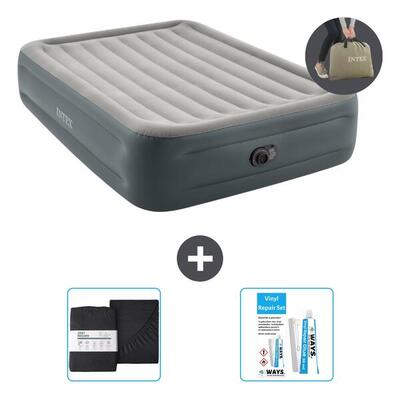 Luchtbed intex essential -2p - 203x152x46 cm + accessoires cb18