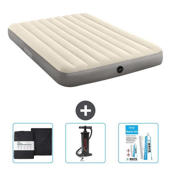 Matelas gonflable Intex Single - 2P - 203x152x25 cm + Accessoires CB7