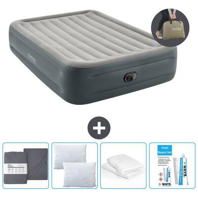 Luchtbed intex essential -2p - 203x152x46 cm + accessoires cb19