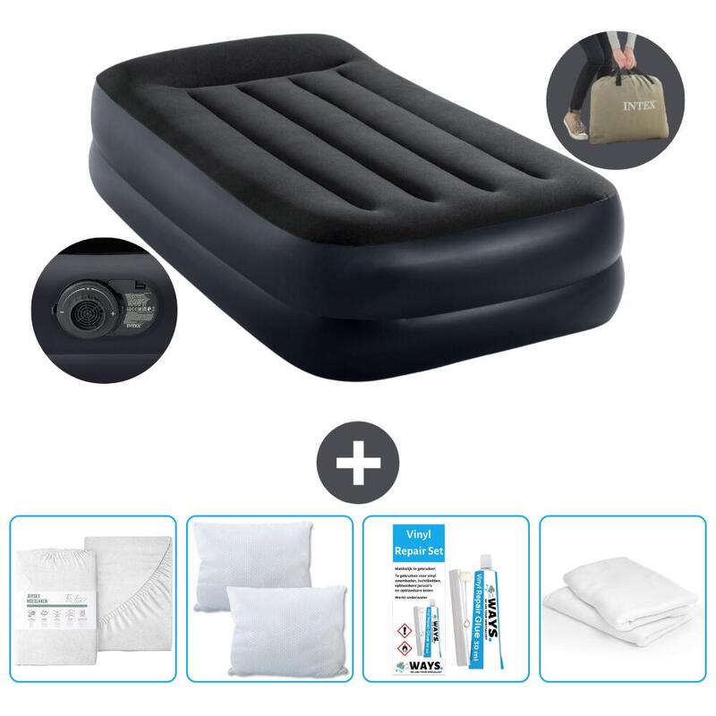Matelas gonflable Intex Pillow Rest - 1P -  191x99x42 cm + Accessoires