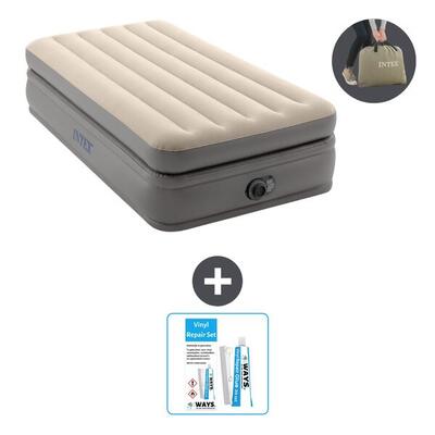Luchtbed intex prime comfort - 1p - 191x99x51 cm + accessoire cb21