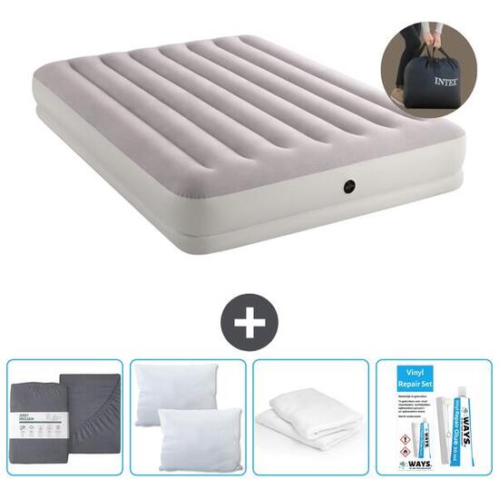 Matelas gonflable Intex Prestige - 2P - 203x152x30 cm + Accessoires CB19