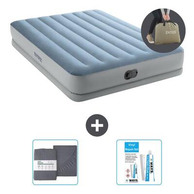 Luchtbed intex mid-rise comfort - 1p - 191x99x36 cm + accessoires cb20