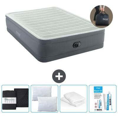Luchtbed intex premaire i - 1p - 191x99x46 cm + accessoires cb17