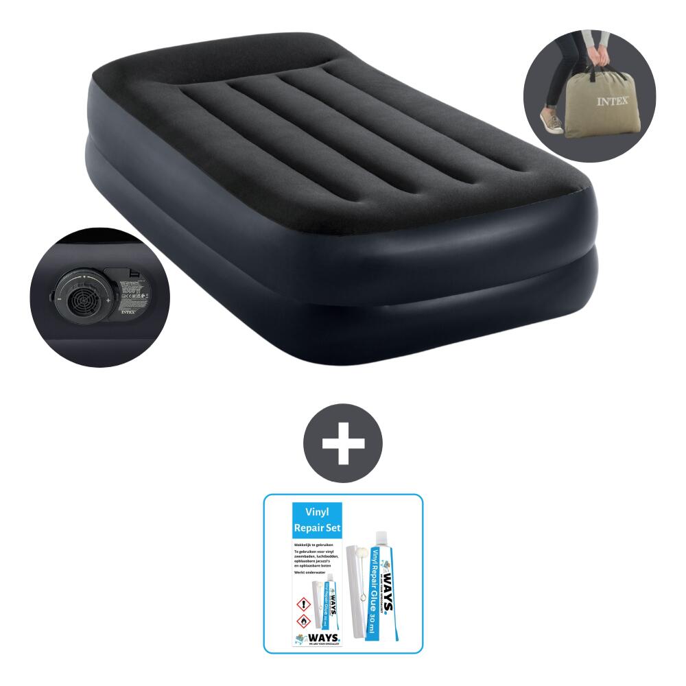 INTEX Luchtbed Intex Raised - 1P - 191x99x42 cm + Accessoire CB21