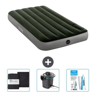 Luchtbed intex downy - 1p - 191x99x25 cm + accessoires cb8