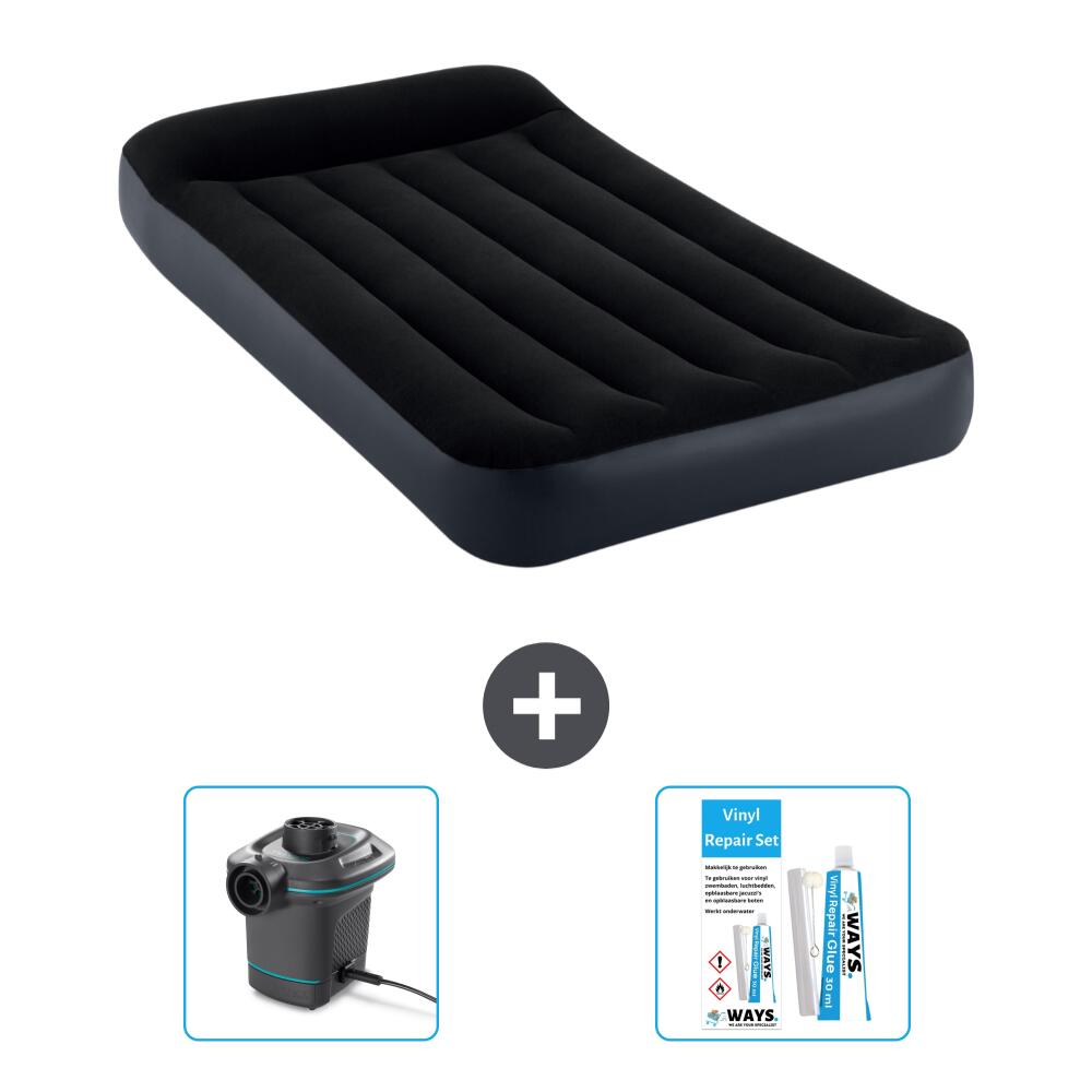 INTEX Luchtbed Intex Pillow Rest - 1P -  191x99x25 cm + Accessoires CB14