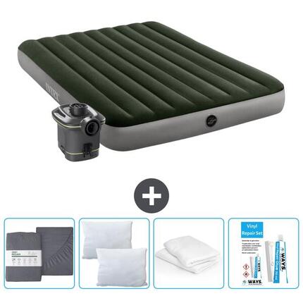 Matelas gonflable Intex Prestige - 2P - 203x152x25 cm + Accessoires CB19