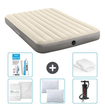 Matelas gonflable Intex Prestige - 2P - 203x152x25 cm + Accessoires CB1
