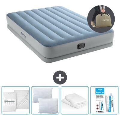 Luchtbed intex mid-rise comfort - 1p - 191x99x36 cm + accessoires cb15