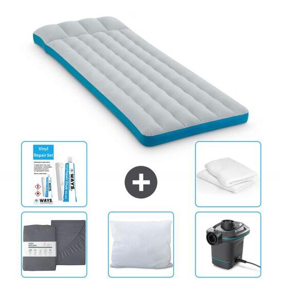 Matelas gonflable Intex Camping - 2P - 189x72x20 cm + Accessoires CB10