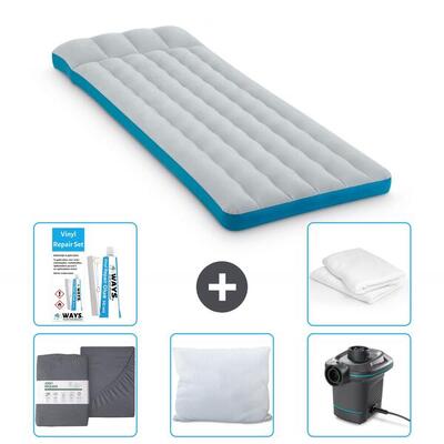 Luchtbed intex campingmat - 2p - 189x72x20 cm + accessoires cb10