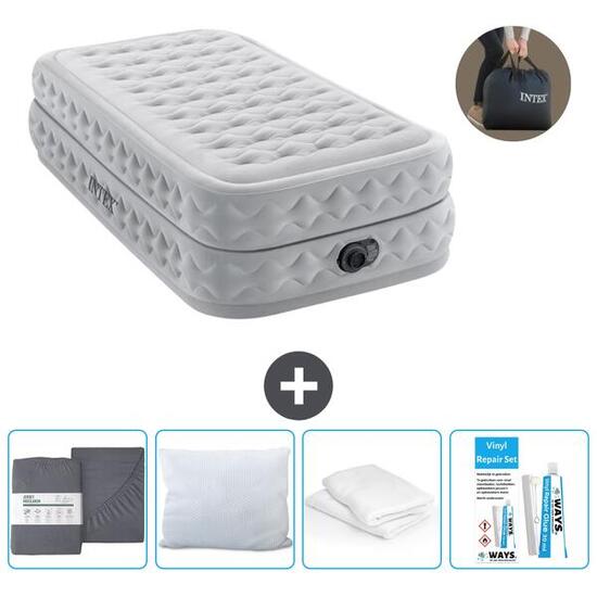 Matelas gonflable Intex Supreme Air-Flow - 1P - 191x99x51 cm + Accessoires CB19